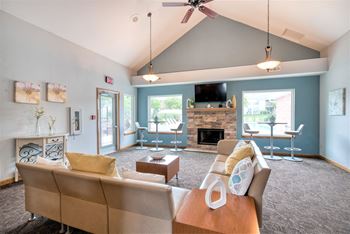 Clubhouse with great room and fireplace